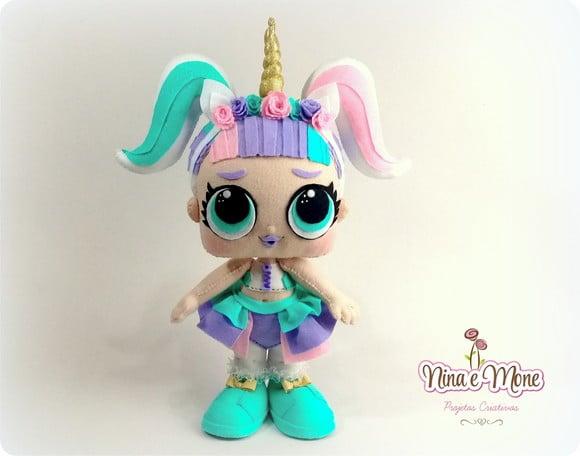 Boneca Unicornio de Feltro