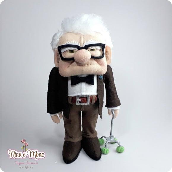 Boneco Carl Fredricksen de Feltro - Tema Up