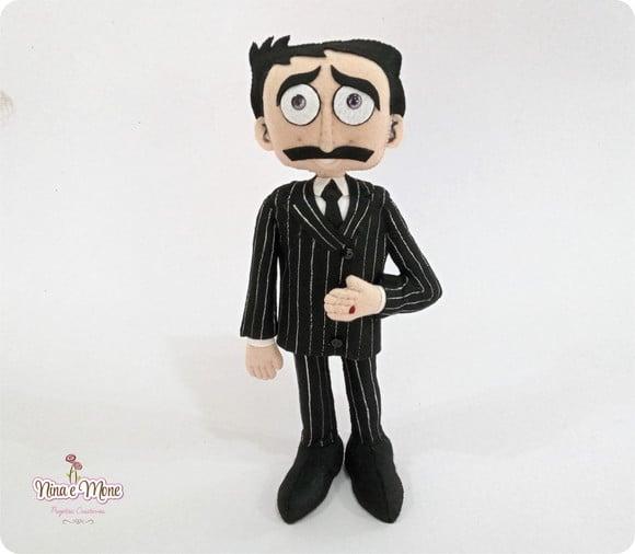 Boneco Gomez Addams de Feltro