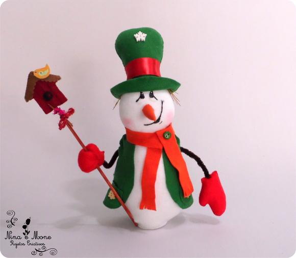 Boneco de Neve de Feltro
