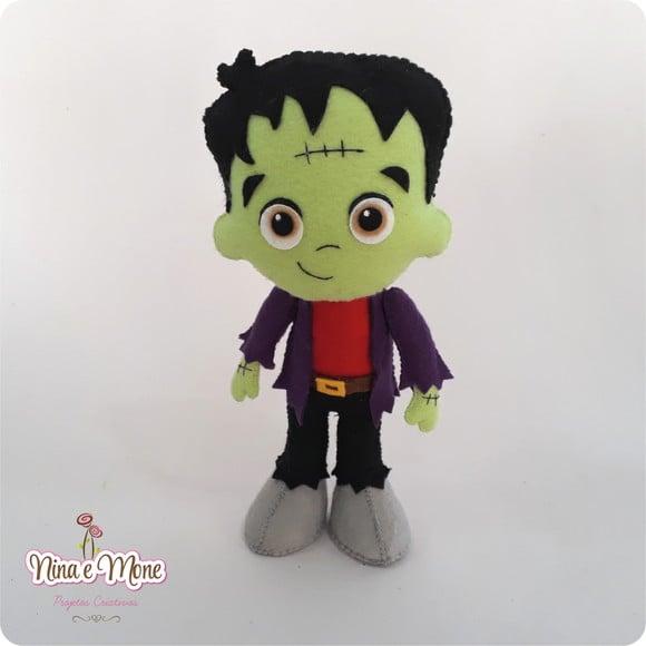Boneco Frankenzinho de feltro (Halloween)