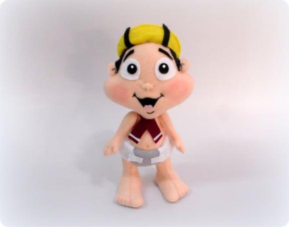 boneco kiko baby de feltro - tema chaves