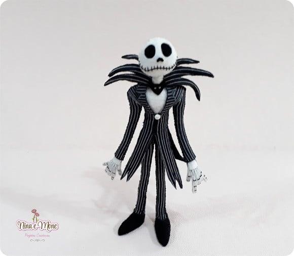 Boneco Jack Esqueleto de feltro
