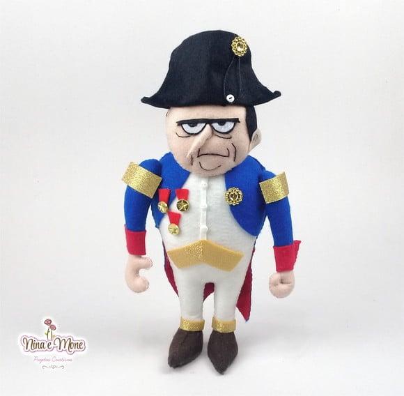 Boneco Napoleão Bonaparte de Feltro - Peabody e Sherman