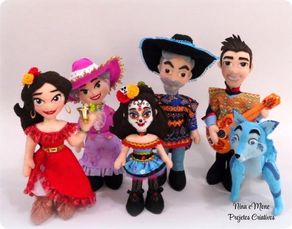 Bonecos Elena de Avalor de Feltro