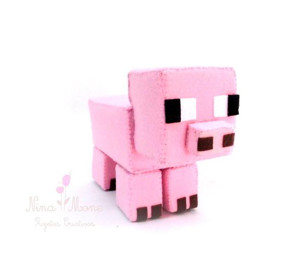Bonecos Minecraft de Feltro