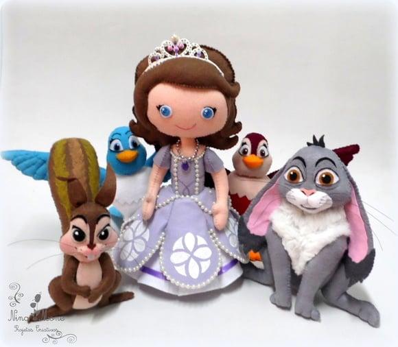 Bonecos Princesa Sofia de Feltro