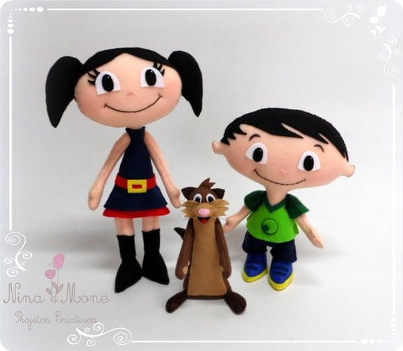 Bonecos Show da Luna em Feltro