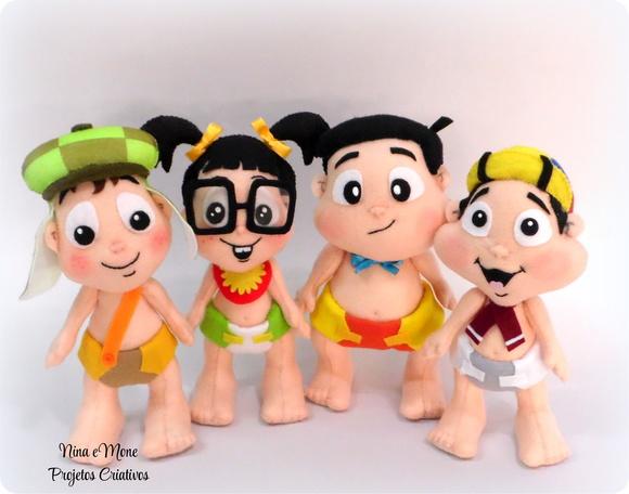 Bonecos Turma do Chaves Baby de Feltro