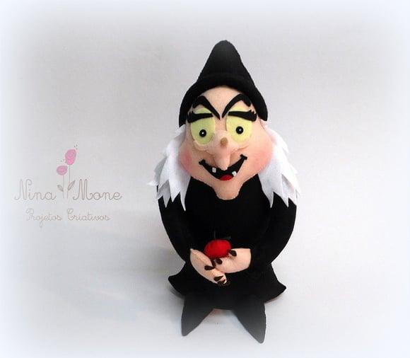 Bruxa Má Em Feltro - Branca de Neve