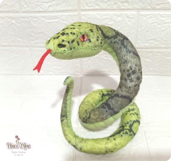 Cobra Verde de Feltro