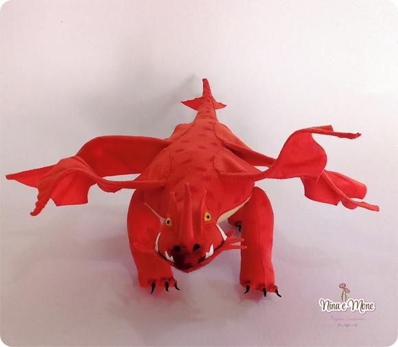 Dragão Cauda de Fogo de Feltro