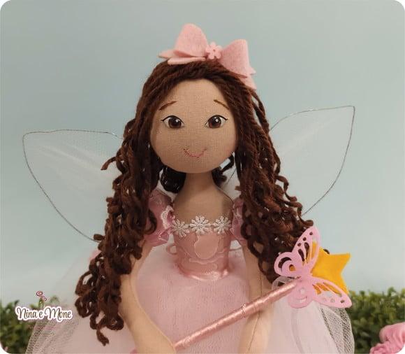 Fada Rosa de Pano