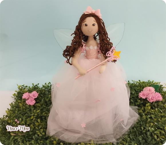 Fada Rosa de Pano