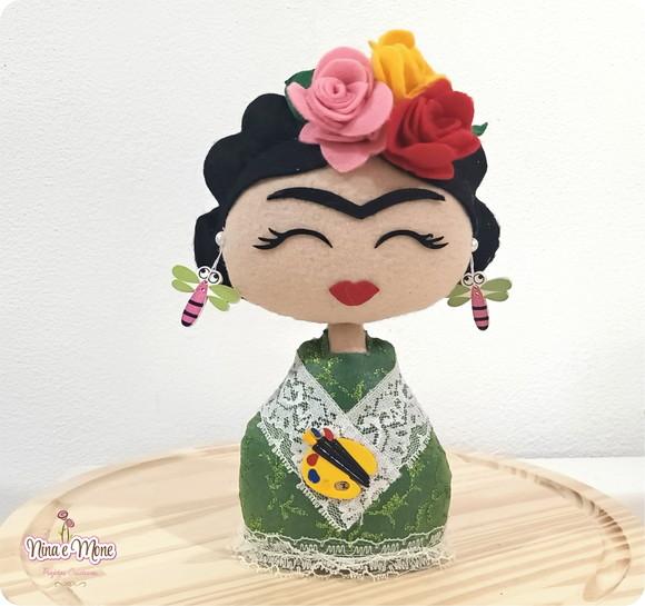 Frida Kahlo Peso de Mesa em Feltro