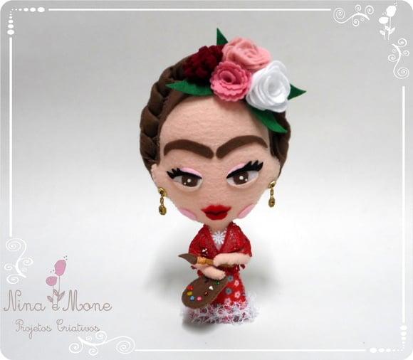 Frida Kahlo Menina em Feltro