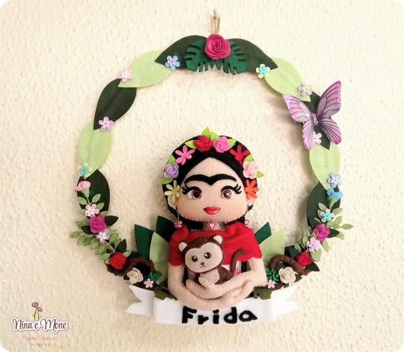 Guirlanda Frida Kahlo de Feltro