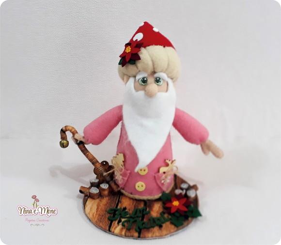 Gnomo Cogumelo de Feltro