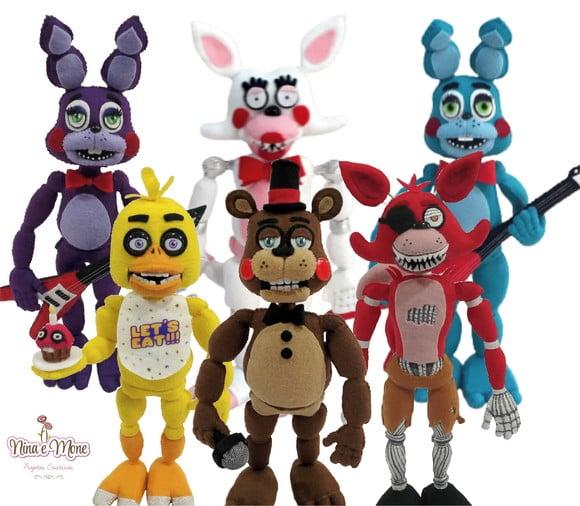 Kit 1 de Bonecos Fnaf de Feltro
