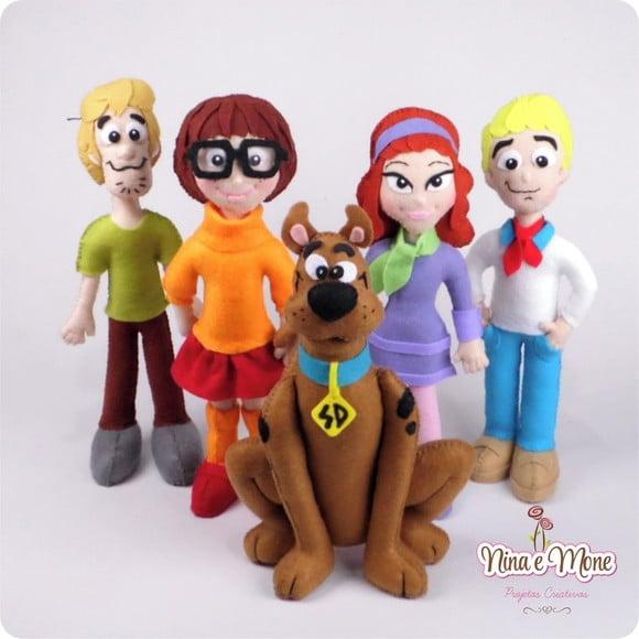 Kit de Bonecos Scooby Doo de Feltro