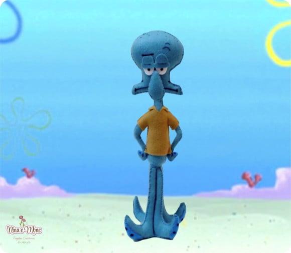 Lula Molusco de feltro -tema Bob Esponja