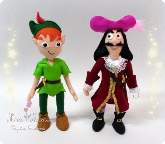 Peter Pan & Capitão Gancho de Feltro