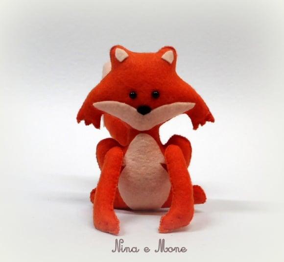 Raposa Em Feltro - tema O Pequeno Príncipe