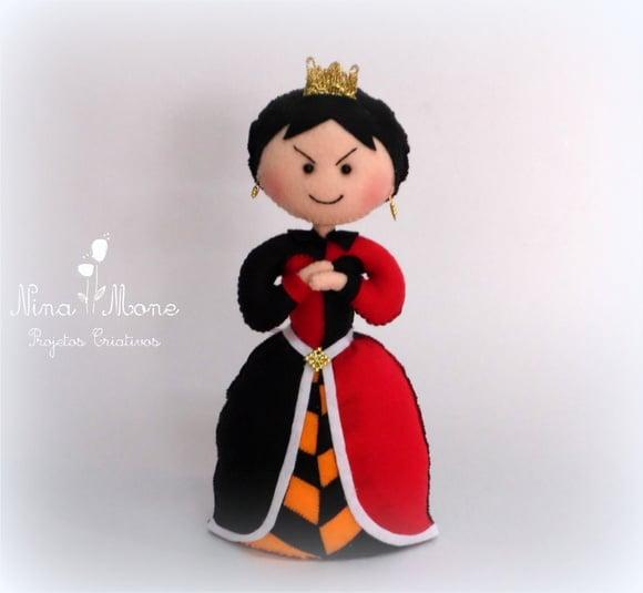 Rainha de Copas - Tema Alice em Feltro