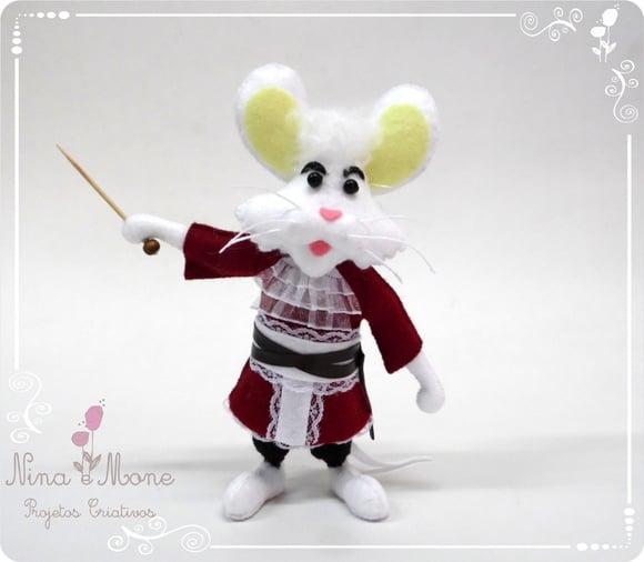 Ratinho Dormidongo -tema Alice em Feltro