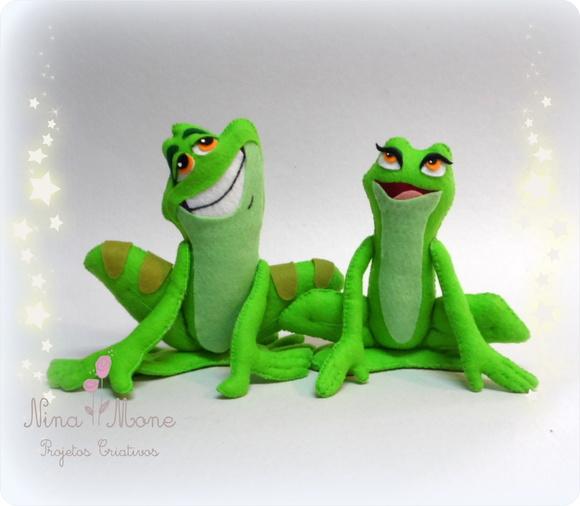 Sapo Naveen e Sapa Tiana em Feltro