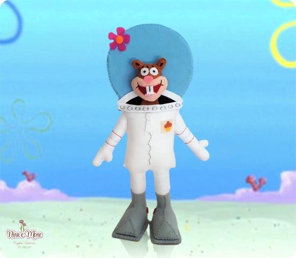 Sandy de feltro - tema Bob Esponja