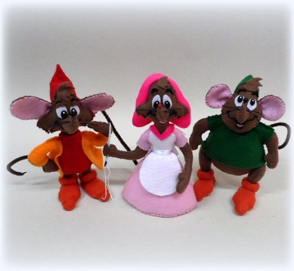 Trio de Ratinhos em Feltro