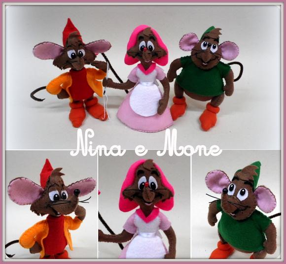 Trio de Ratinhos em Feltro