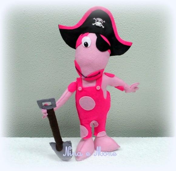 Uniqua Pirata em Feltro