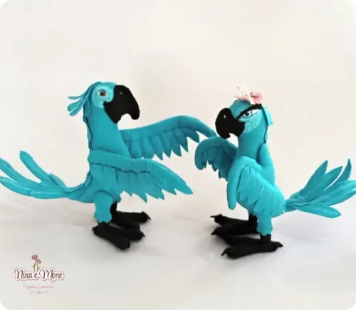Arara Blu e Jade de Feltro - Tema Rio