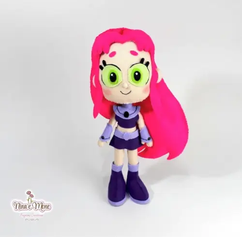 Boneca Estelar de Feltro - Tema Jovens Titãs