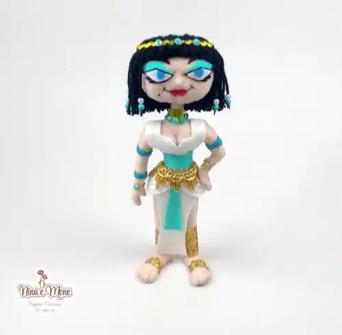 Boneca Cleópatra de Feltro - Peabody e Sherman