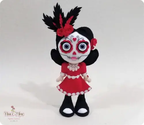 Boneca Katrina de Feltro (halloween)