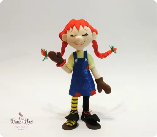 Boneca Pippi Meialonga de Feltro