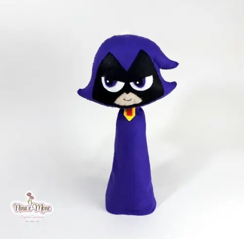 Boneca Ravena de Feltro - Tema Jovens Titãs