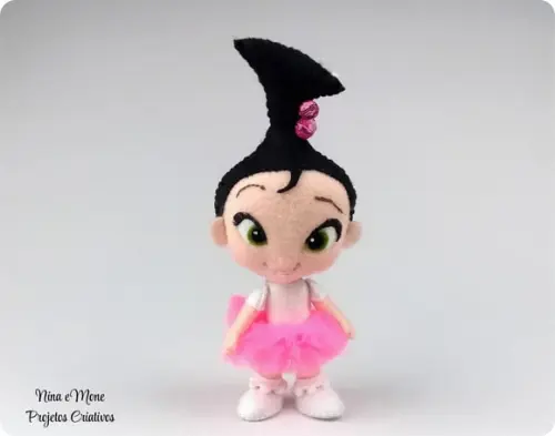 Boneca Stacy de Feltro - Tema o Poderoso Chefinho