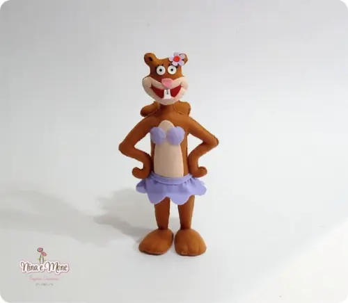 Boneca Sandy Bochechas de Biquini de feltro - Bob Esponja