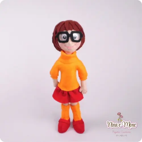 Boneca Velma de Feltro - Tema Scooby Doo