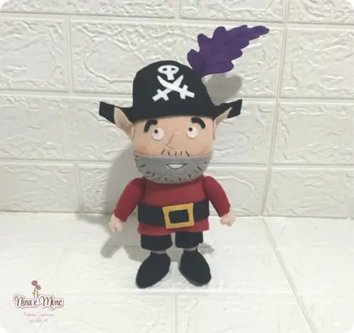Boneco Capitão Squid de Feltro - Ben e Holly