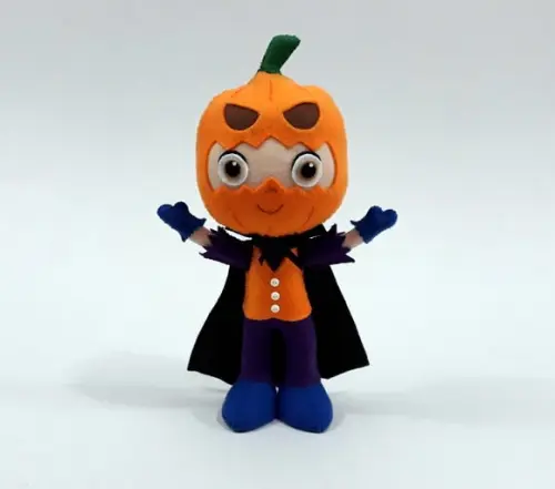 Boneco Cabecinha de Abóbora de Feltro (halloween)