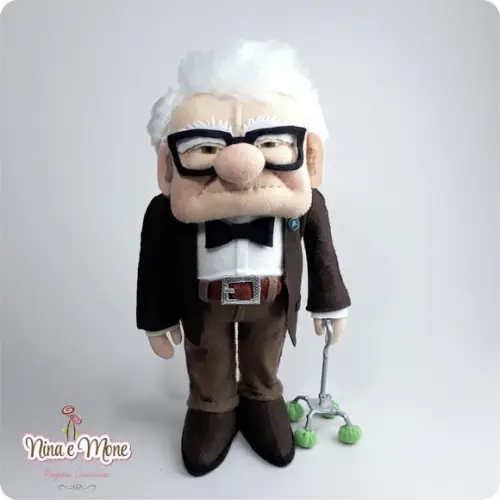 Boneco Carl Fredricksen de Feltro - Tema Up