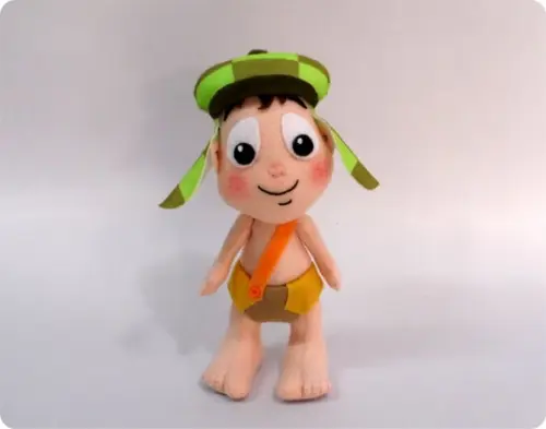 boneco chaves baby de feltro - tema chaves