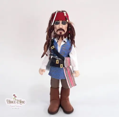Boneco Jack Sparrow de Feltro