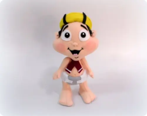 boneco kiko baby de feltro - tema chaves