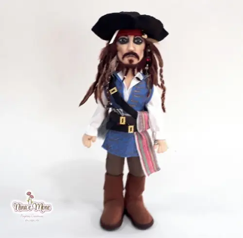 Boneco Jack Sparrow de Feltro